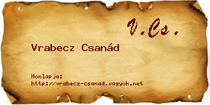 Vrabecz Csanád névjegykártya